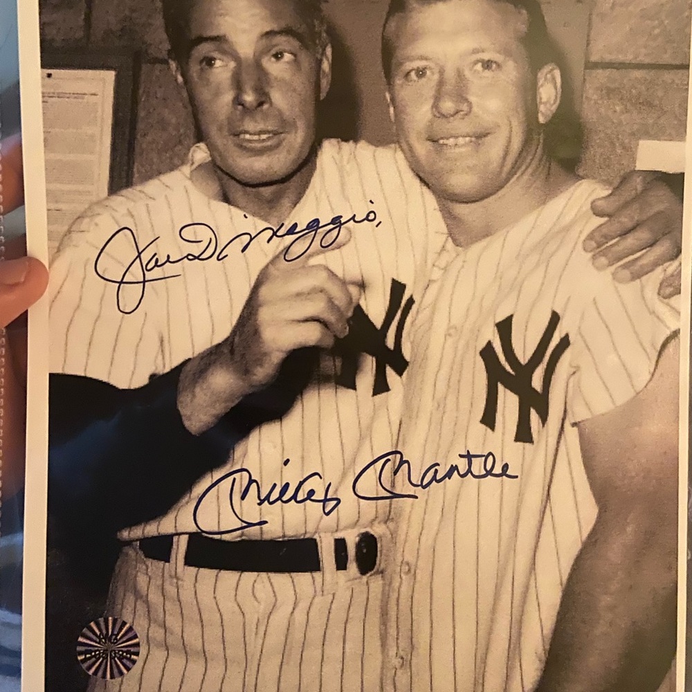 Joe DiMaggio & Mickey Mantle signed (reprint) ✍🏼